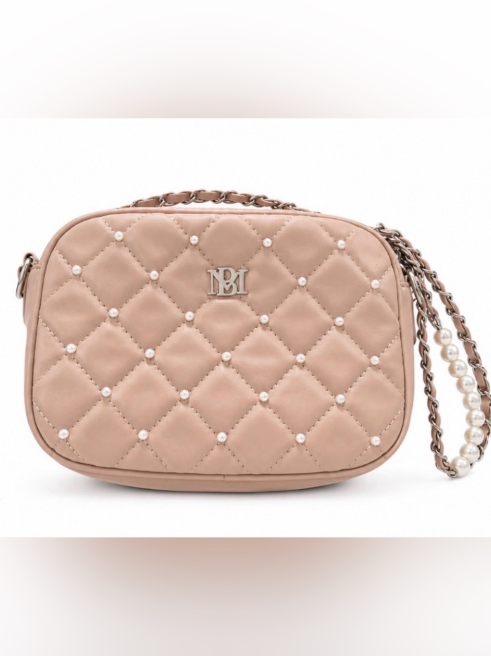 💥3/$15💥 Badgley Mischka Quilted Pearl Crossbody Bag - Blush